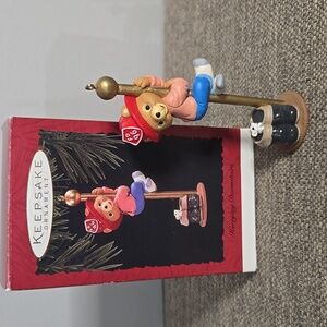 1996 Hallmark "Hurrying Downstairs" Fireman Themed Ornament